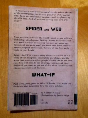 Spider and Web front cover, designed by Jason Shiga