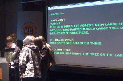 Teens playing Zork