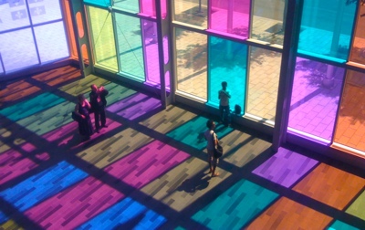 Colored sunlight