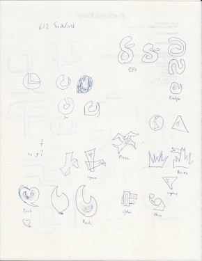 Sketches of the characters